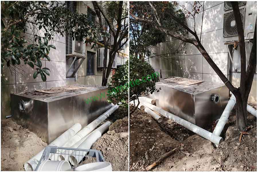 隔油池安裝現(xiàn)場及產品參數(shù)